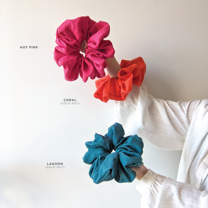 Oversized Linen Scrunchie