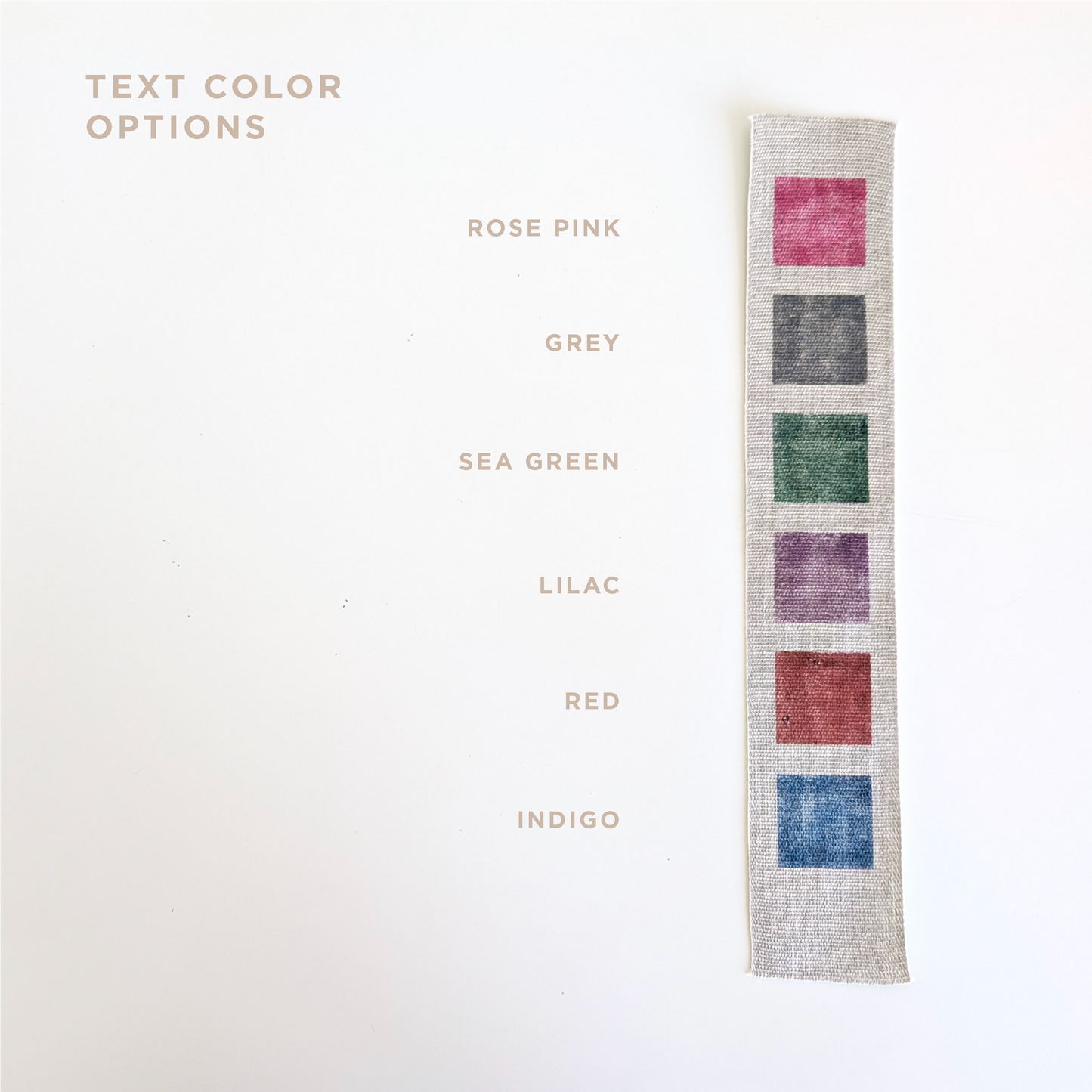 Hand Painted Linen Ribbon Bookmark